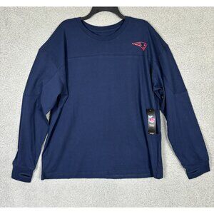 NFL Women's G III Patriots Long Sleeve Tee Shirt Team Apparel XXL Blue NWT's